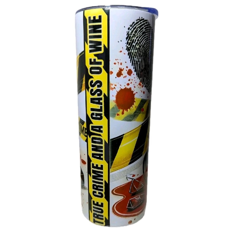 True Crime and Wine Art Print Tumbler